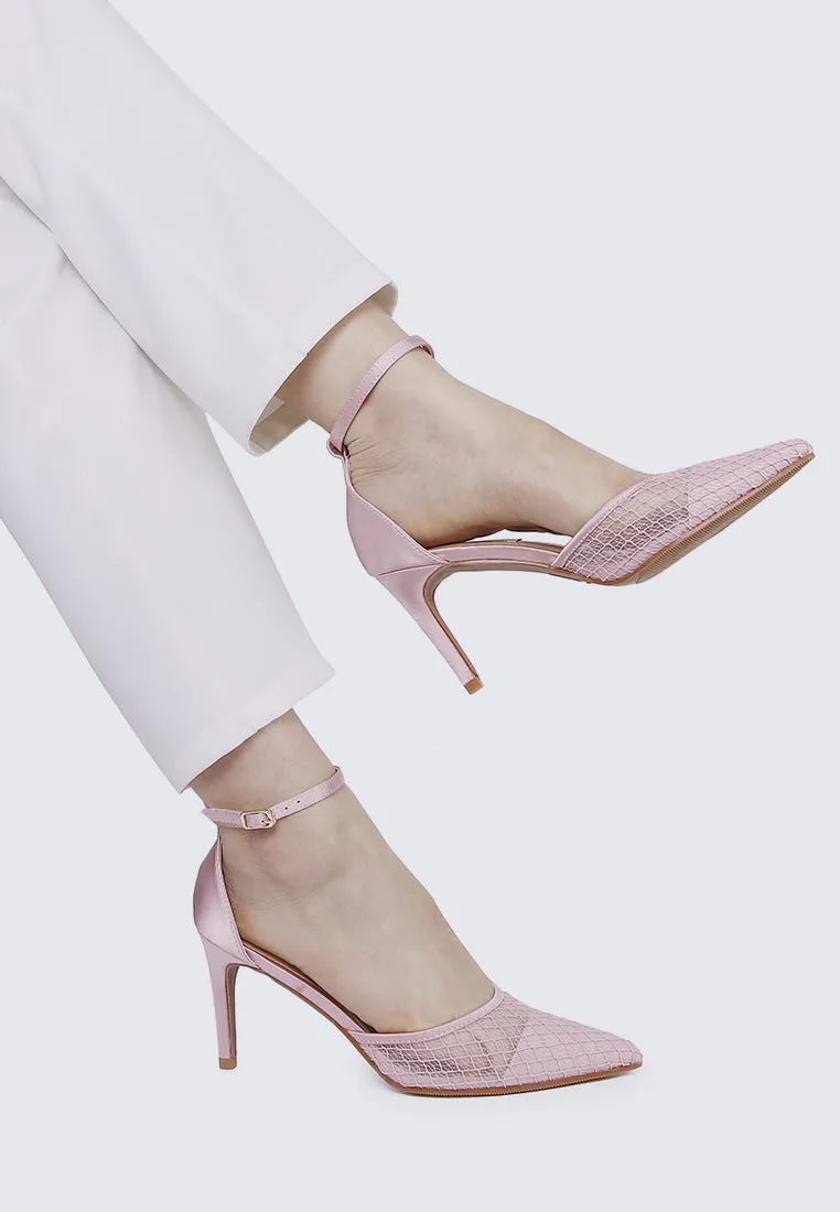 Zuri Comfy Heels In Dusty Pink